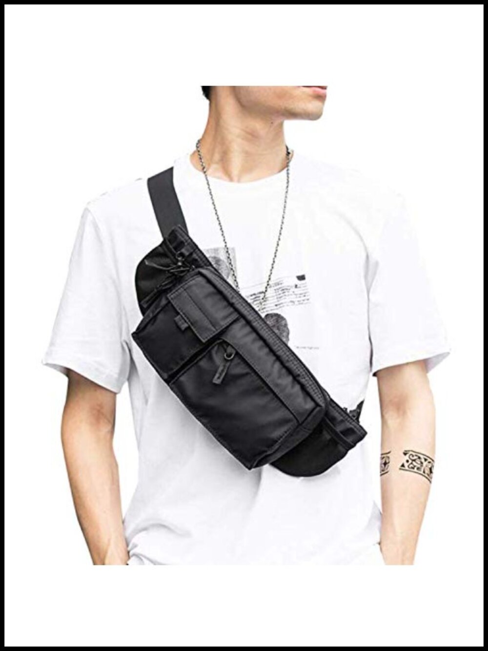 Waterproof Large Waist Bag Fanny Pack Nylon Adjustable Strap Gym Travel